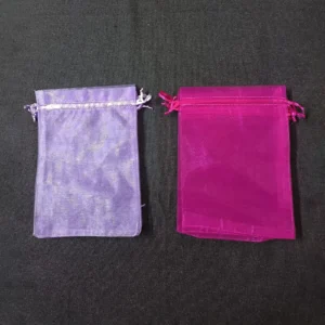 Vibrant Mix Colour Satin Drawstring Organza Gift Bags (Pack of 10)