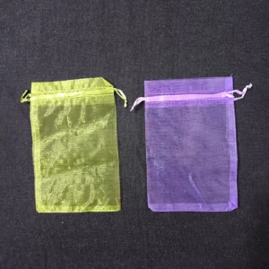 Vibrant Colourful Drawstring Organza Gift Bags (Pack of 10, Assorted Sizes)